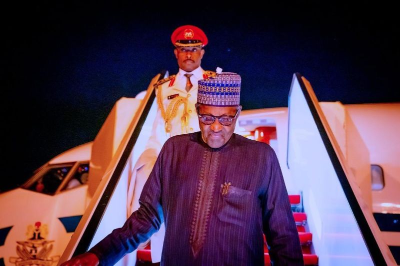 Buhari Arrives Abuja From London
