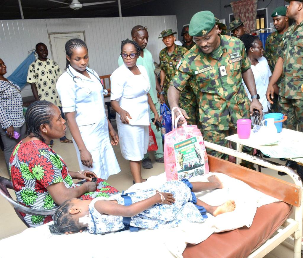 Nigerian Army Doles Out Relief Materials To Hospitals, Orphanage Home In Koko, Sapele