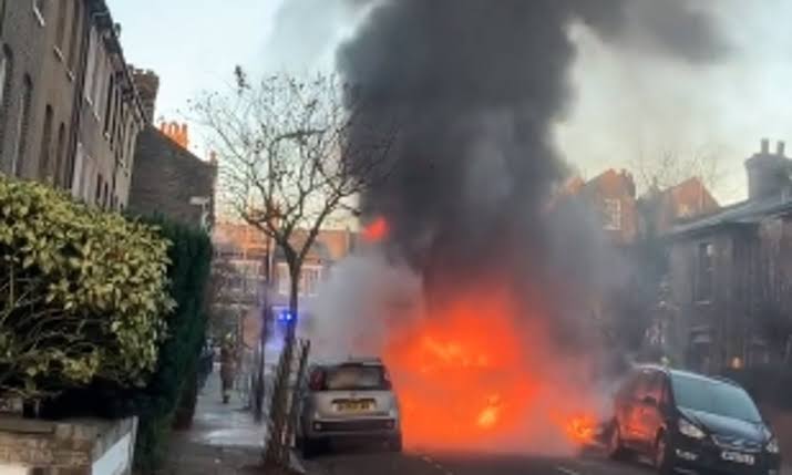 London School Bus With Children Bursts Into Flames