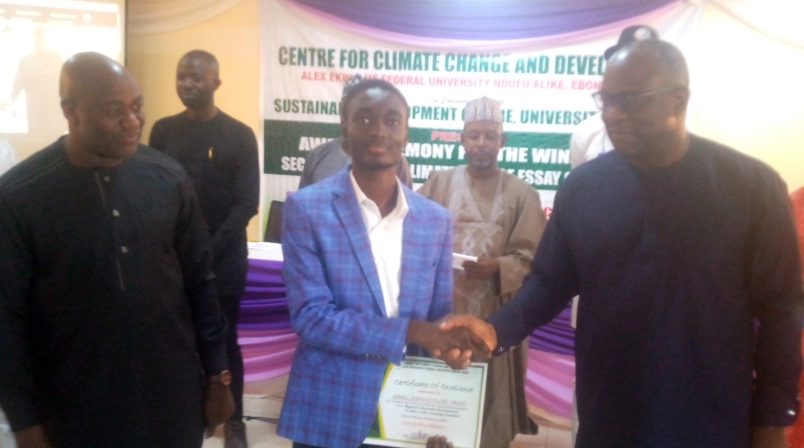 Cash prizes given to winners of National Essay Competition on climate change
