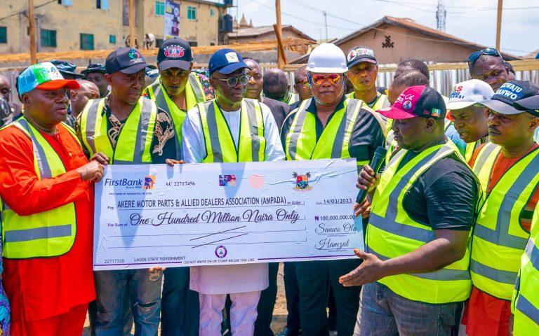 Akere Market Fire: Sanwo-Olu donates N100 million to traders, begins reconstruction