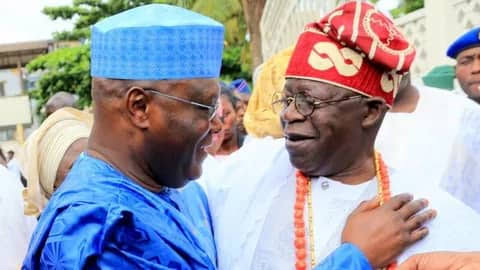 Tinubu Visits Atiku After INEC Issued Him Certificate Of Return As President-Elect