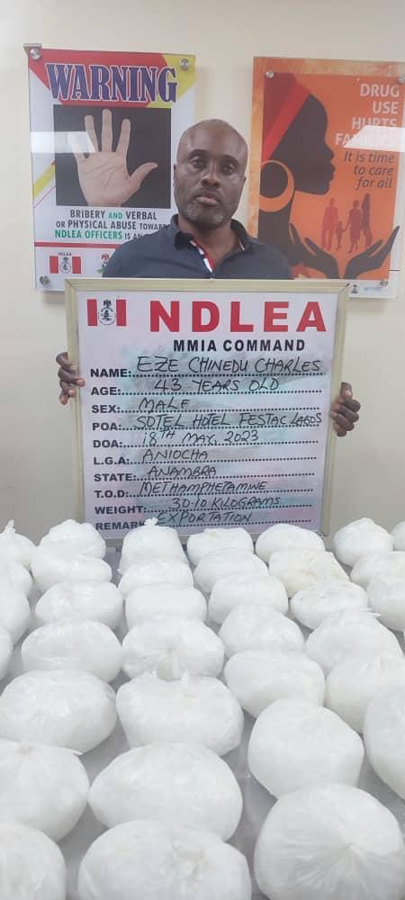 NDLEA intercepts UK-bound N.5Billion worth meth, arrests baron, seals Lekki mansion