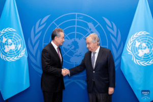 Chinese foreign minister stresses two-state solution to Palestine-Israel question